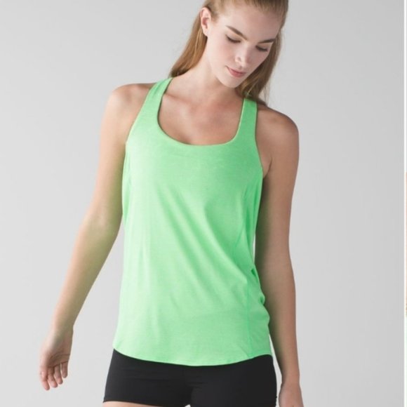 Lululemon Wild Tank Heathered Pistachio / Floral Sport White Multi - Picture 2 of 5